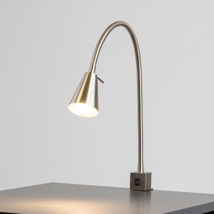 LED Lampa s klipem 1xGU10/4,7W/230V matný chrom