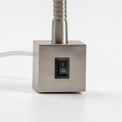 LED Lampa s klipem 1xGU10/4,7W/230V matný chrom