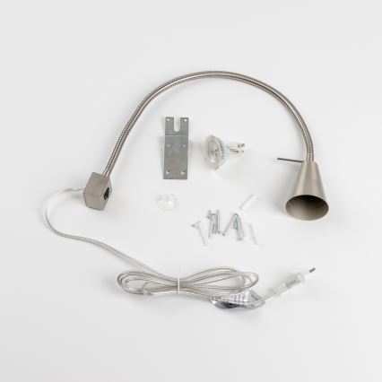 LED Lampa s klipem 1xGU10/4,7W/230V matný chrom