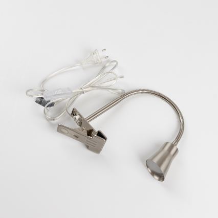 LED Lampa s klipem LED/3,2W/230V matný chrom