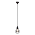 LED Lustr na lanku 1xE27/6,5W/230V 2500K černá