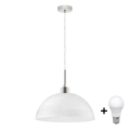 LED Lustr na lanku 1xE27/60W/230V bílá