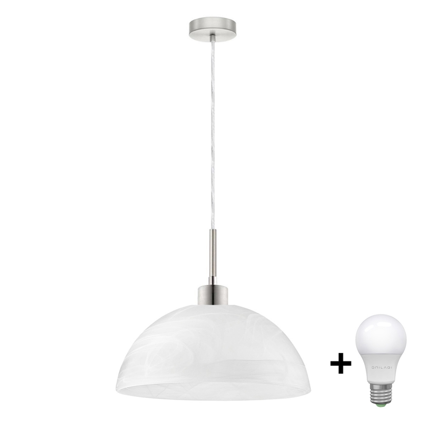LED Lustr na lanku 1xE27/60W/230V bílá