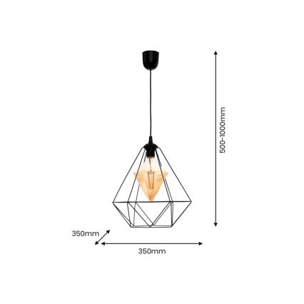 LED Lustr na lanku ALAMBRE 1xE27/4W/230V černá