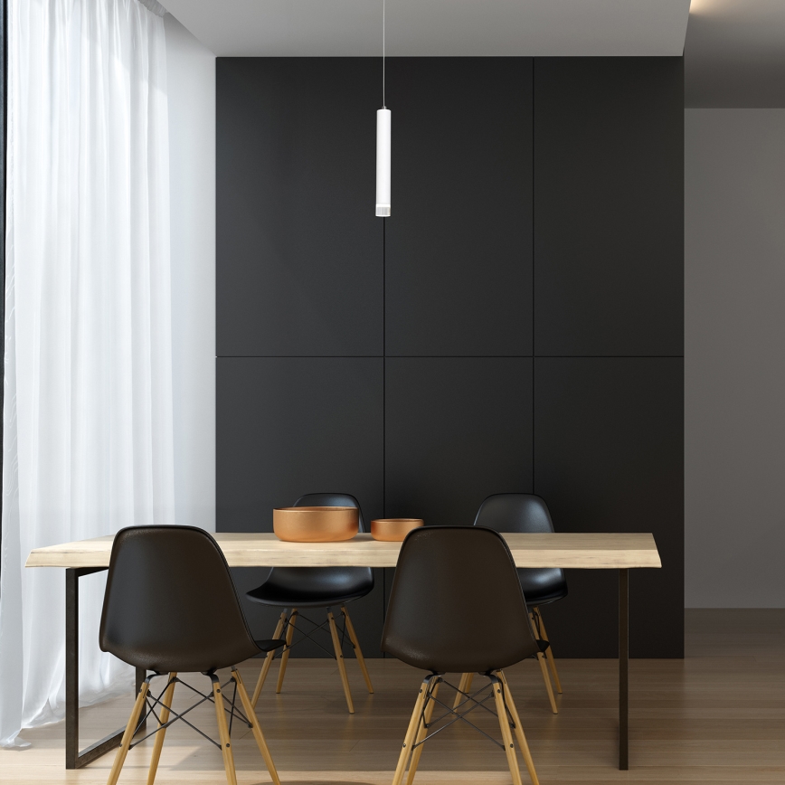 LED Lustr na lanku ALBA 1xLED/5W/230V bílá