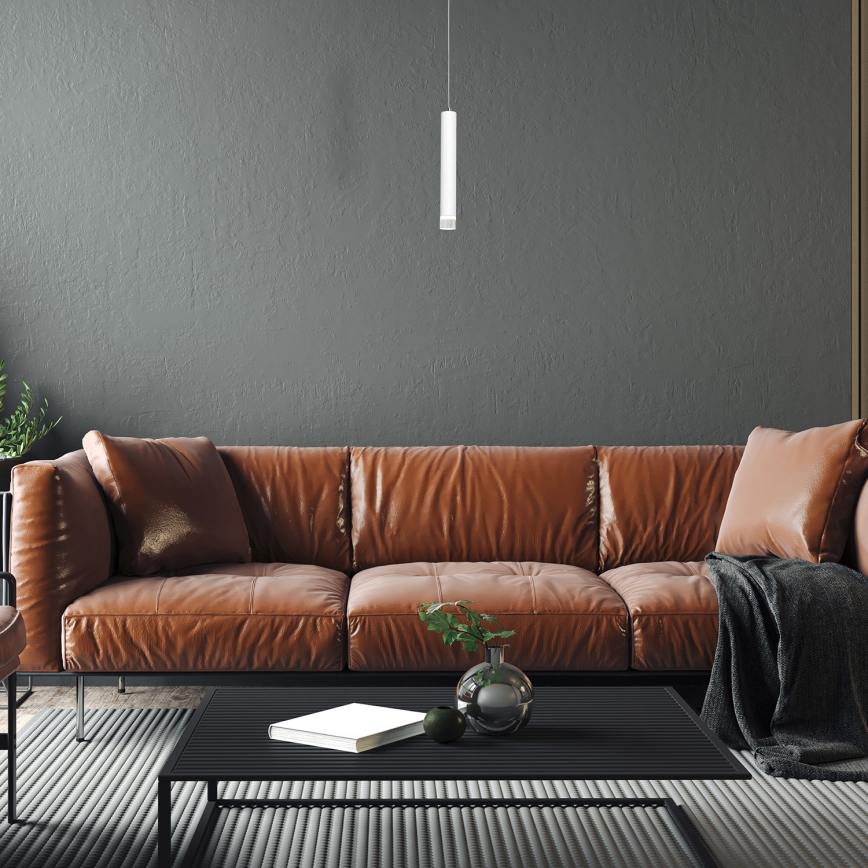 LED Lustr na lanku ALBA 1xLED/5W/230V bílá
