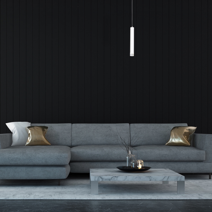 LED Lustr na lanku ALBA 1xLED/5W/230V bílá