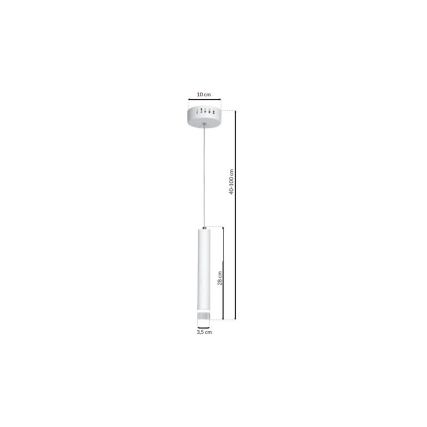 LED Lustr na lanku ALBA 1xLED/5W/230V bílá
