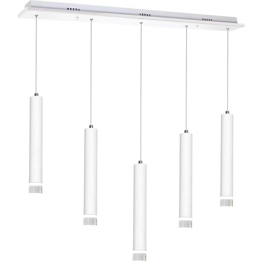 LED Lustr na lanku ALBA 5xLED/25W/230V bílá