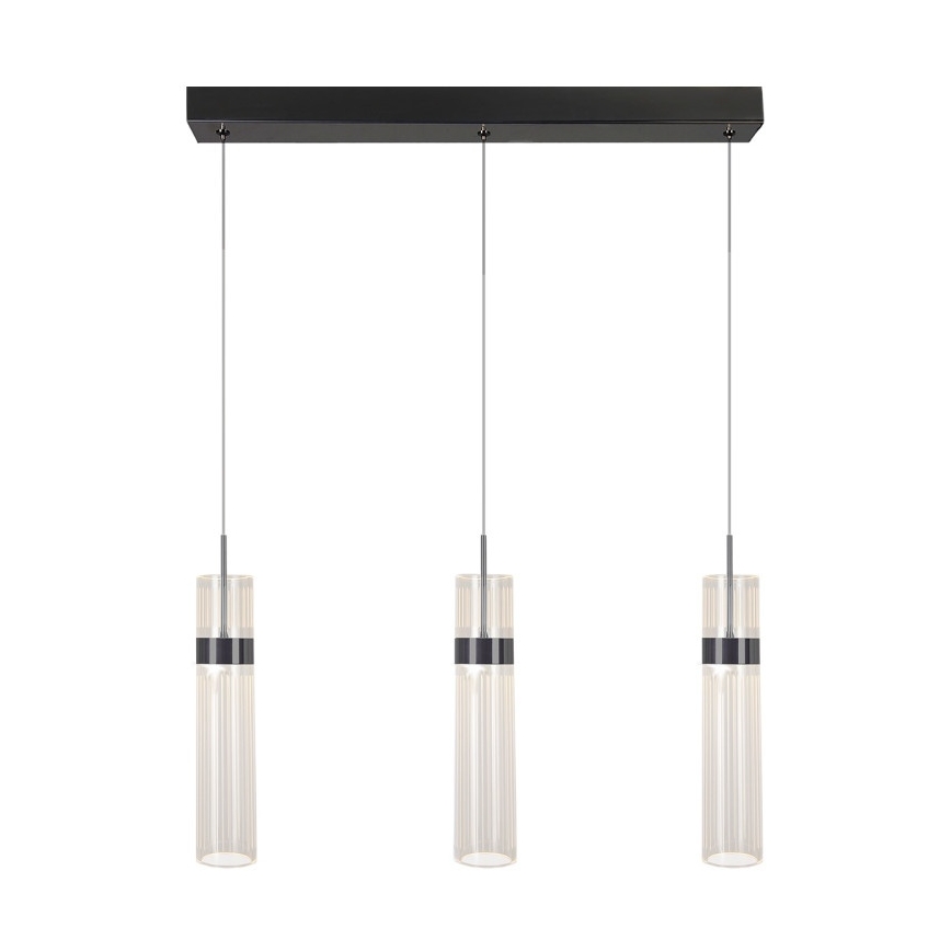 LED Lustr na lanku AMBIENTE 3xLED/6W/230V 3000/4000/6000K černá