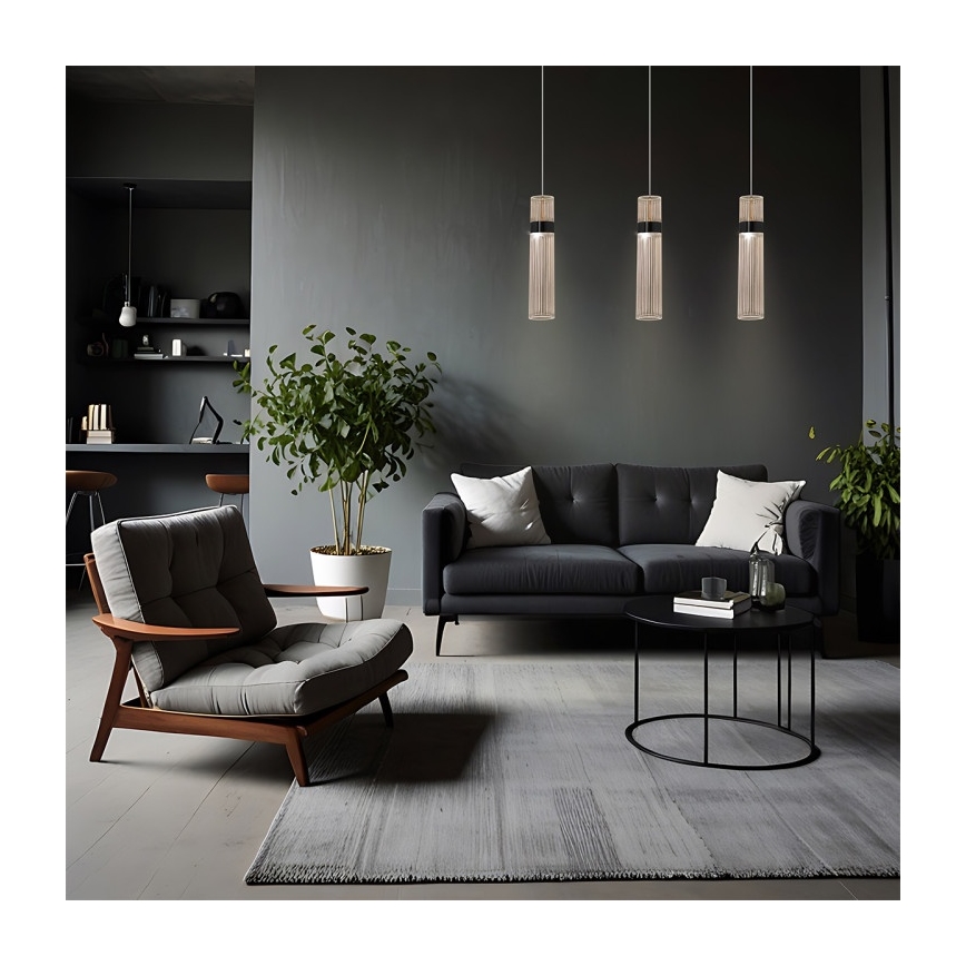 LED Lustr na lanku AMBIENTE LED/6W/230V 3000/4000/6000K černá