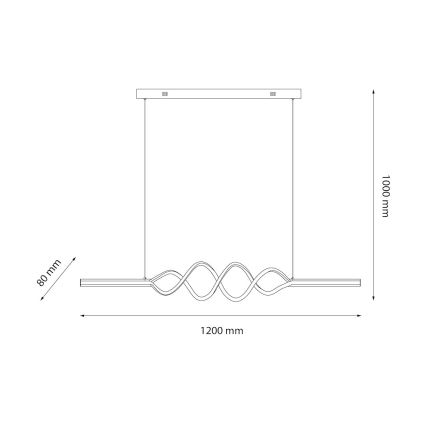LED Lustr na lanku ANCONA LED/36W/230V černá
