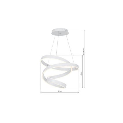 LED Lustr na lanku ANDROMEDA LED/45W/230V