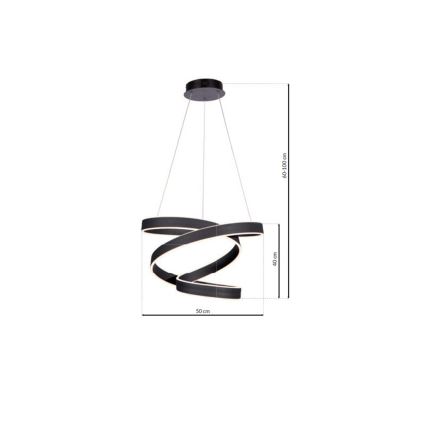 LED Lustr na lanku ANDROMEDA LED/45W/230V