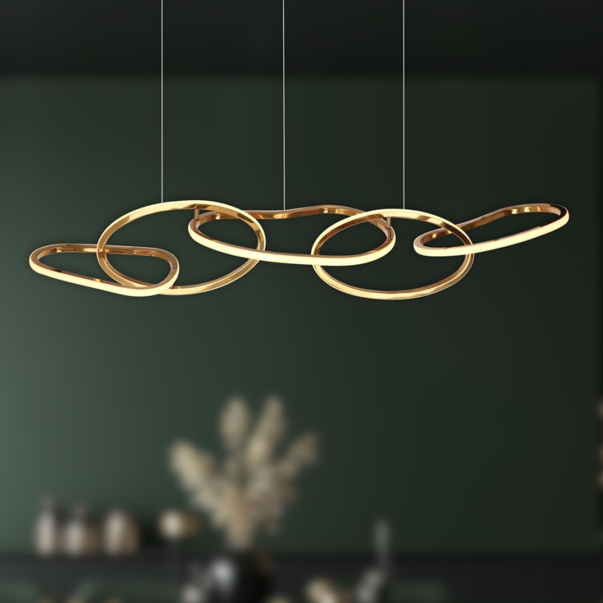 LED Lustr na lanku ANNELI LED/45W/230V 125 cm zlatá