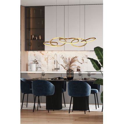 LED Lustr na lanku ANNELI LED/45W/230V 125 cm zlatá