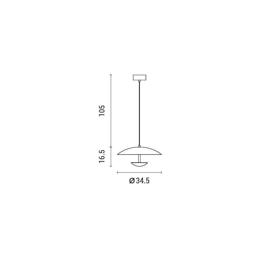 LED Lustr na lanku APSIS LED/7W/230V 3000K pr. 34,5 cm