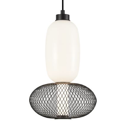 LED Lustr na lanku ARAME LED/15W/230V pr. 22 cm černá