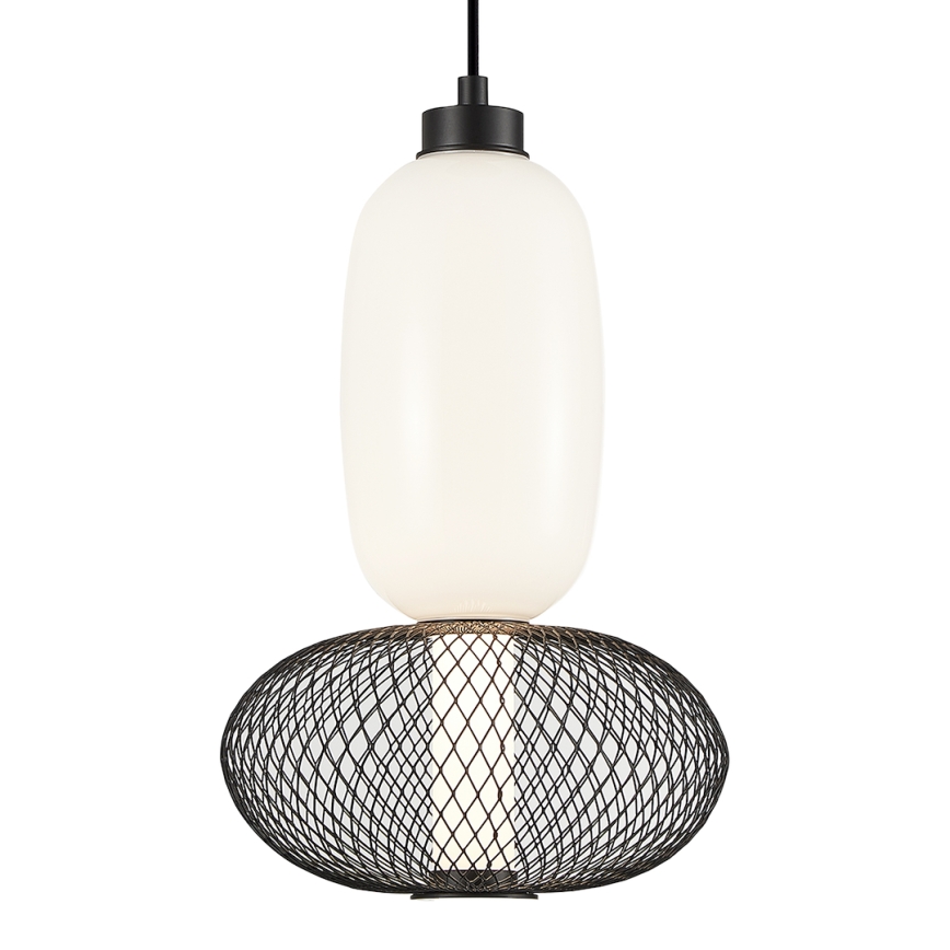 LED Lustr na lanku ARAME LED/15W/230V pr. 22 cm černá