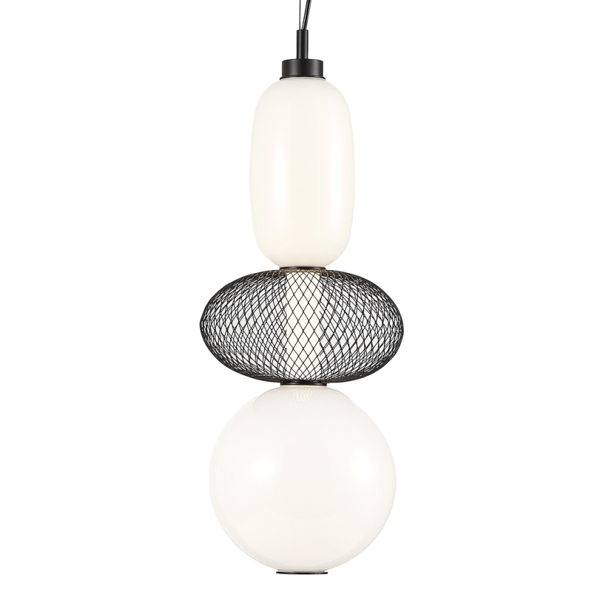 LED Lustr na lanku ARAME LED/23W/230V pr. 22 cm černá
