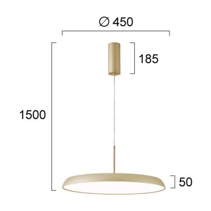 LED Lustr na lanku ART LED/41W/230V zlatá