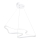 LED Lustr na lanku ARTISAN LED/36W/230V 6500K bílá