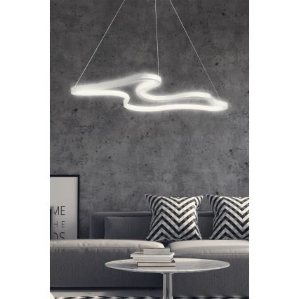 LED Lustr na lanku ARTISAN LED/36W/230V 6500K bílá