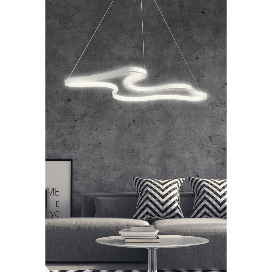 LED Lustr na lanku ARTISAN LED/36W/230V 6500K bílá