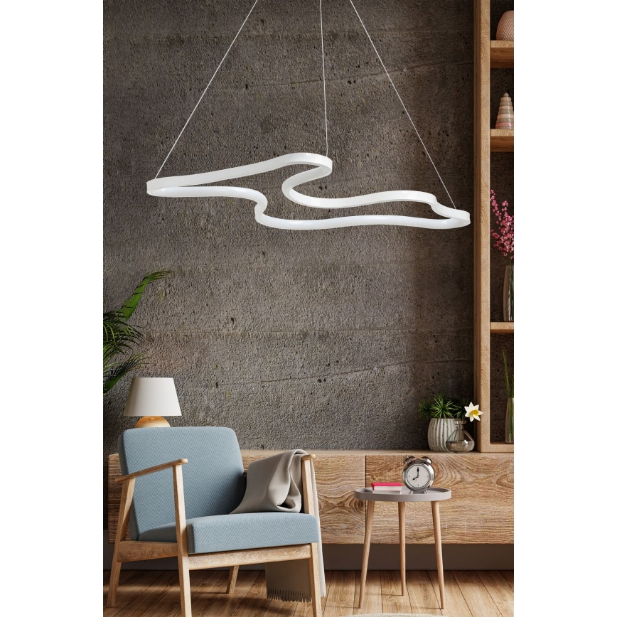 LED Lustr na lanku ARTISAN LED/36W/230V 6500K bílá