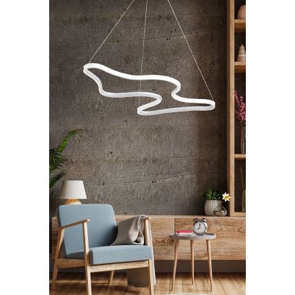 LED Lustr na lanku ARTISAN LED/36W/230V 6500K bílá