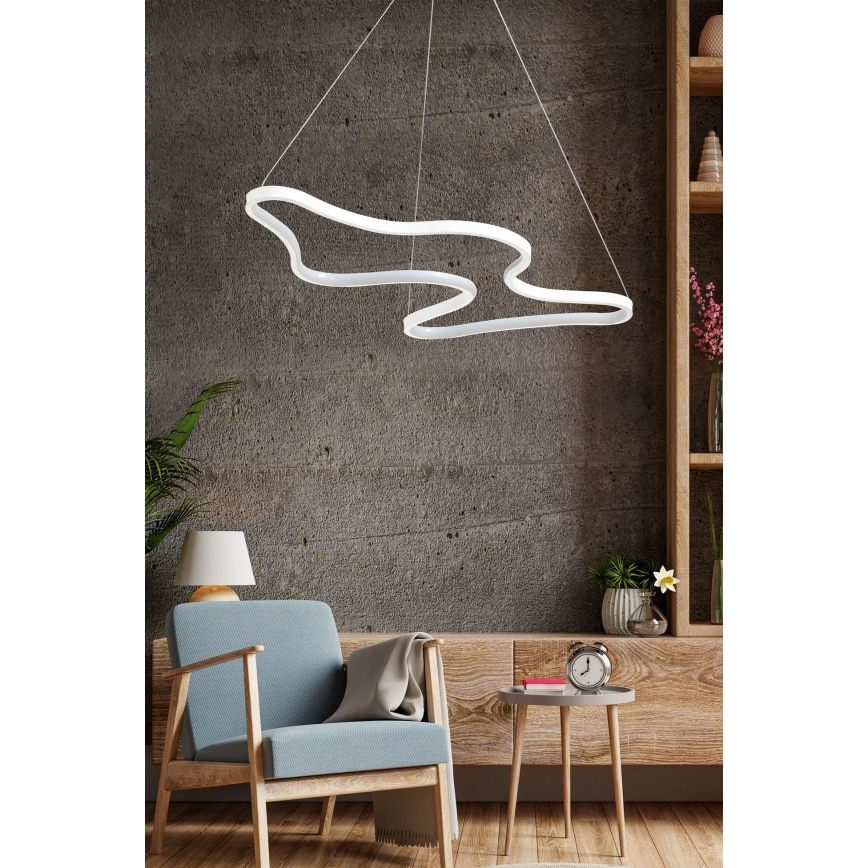 LED Lustr na lanku ARTISAN LED/36W/230V 6500K bílá