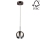 LED Lustr na lanku BALL WOOD 1xGU10/5W/230V matný buk – FSC certifikováno
