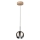 LED Lustr na lanku BALL WOOD 1xGU10/5W/230V matný dub