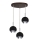 LED Lustr na lanku BALL WOOD 3xGU10/5W/230V buk