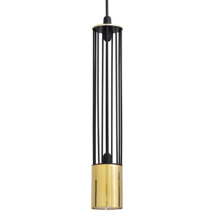 LED Lustr na lanku BARS 1xGU10/4,8W/230V černá/zlatá