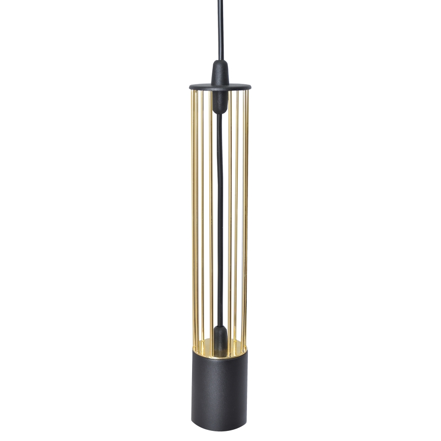 LED Lustr na lanku BARS 3xGU10/4,8W/230V černá/zlatá