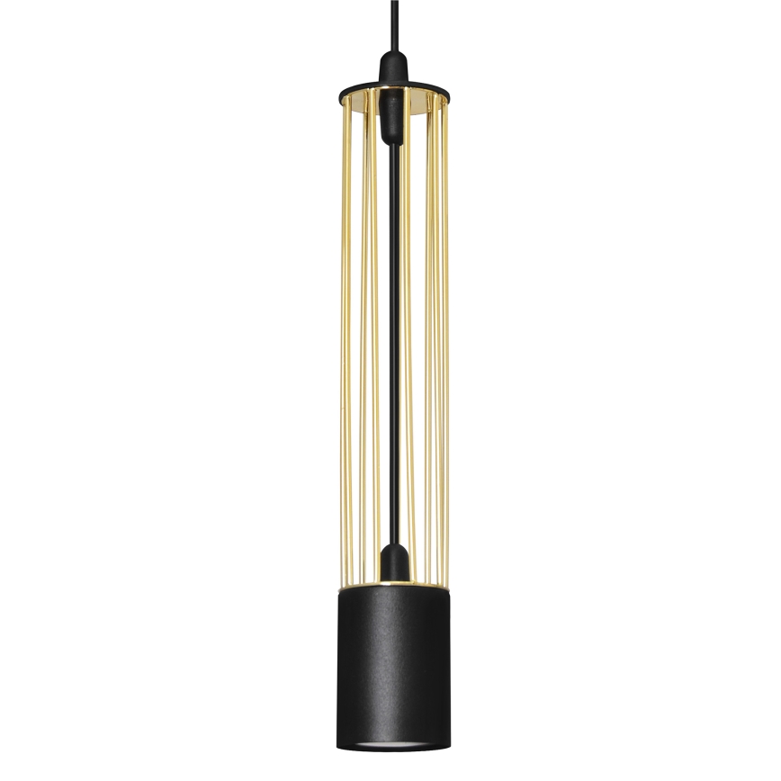 LED Lustr na lanku BARS 4xGU10/4,8W/230V černá/zlatá