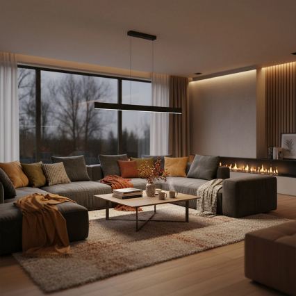 LED Lustr na lanku BERNADETTA LED/20W/230V 4000K černá