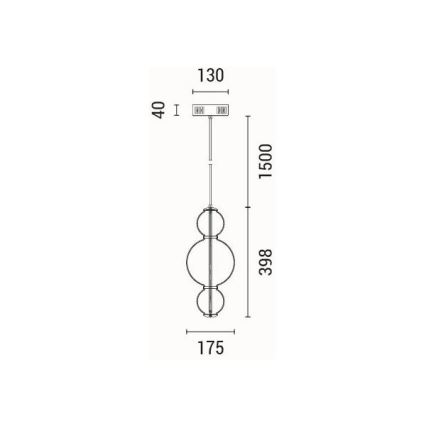 LED Lustr na lanku BLOSSOM LED/12,6W/230V 3000K