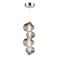 LED Lustr na lanku BOLLA LED/17W/230V pr. 16 cm lesklý chrom/kouřová šedá