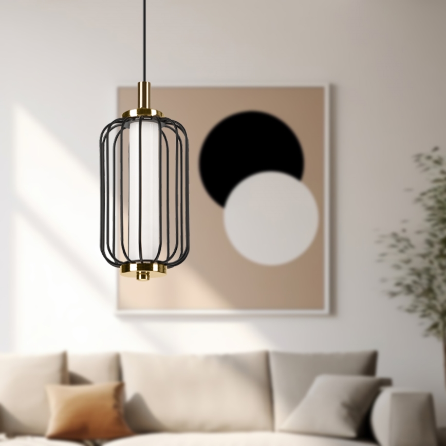 LED Lustr na lanku BONNIE LED/10W/230V 3000K černá