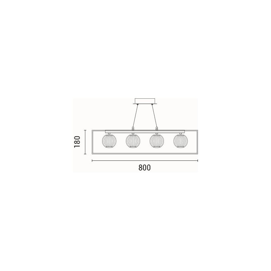 LED Lustr na lanku BOX LED/14W/230V 3000K
