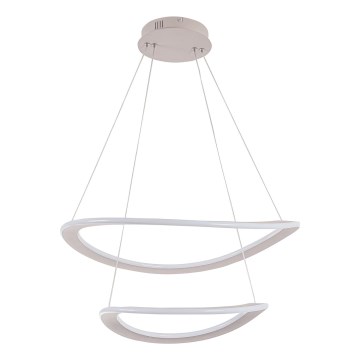 LED Lustr na lanku CASHMERE LED/75W/230V pr. 59,5 bílá