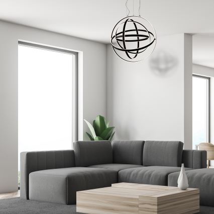 LED Lustr na lanku COPERNICUS LED/260W/230V černá