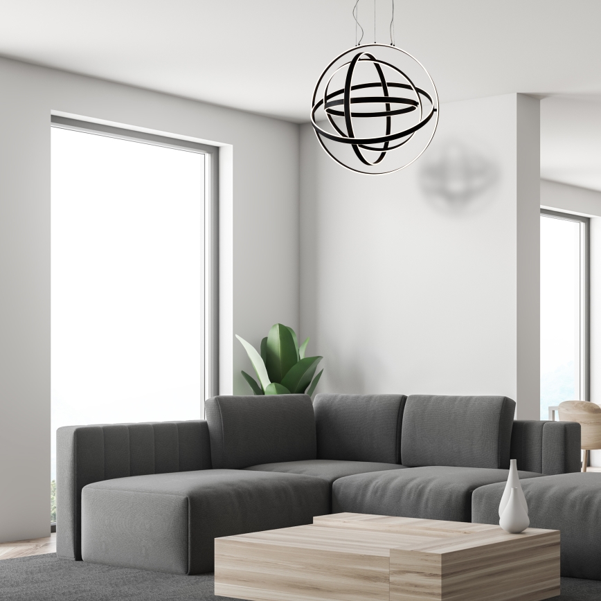 LED Lustr na lanku COPERNICUS LED/260W/230V černá