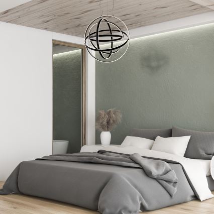 LED Lustr na lanku COPERNICUS LED/260W/230V černá