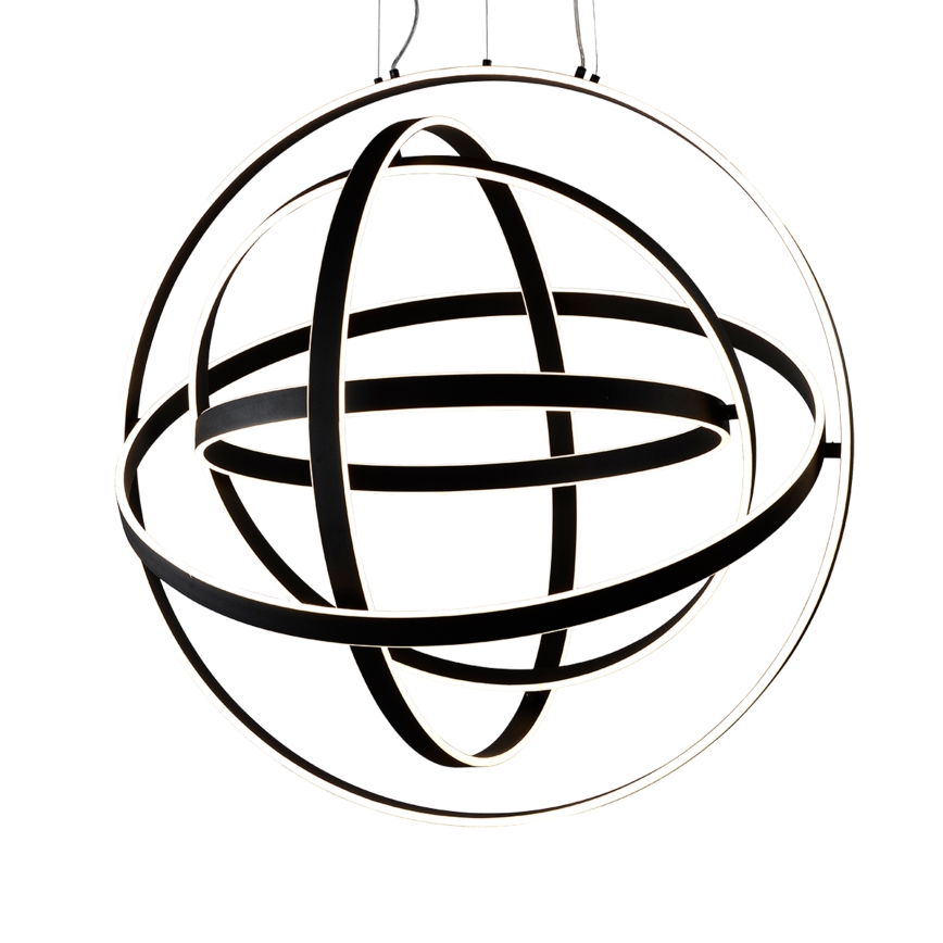 LED Lustr na lanku COPERNICUS LED/260W/230V černá