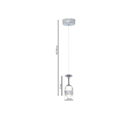 LED Lustr na lanku COPPA 1xLED/5W/230V