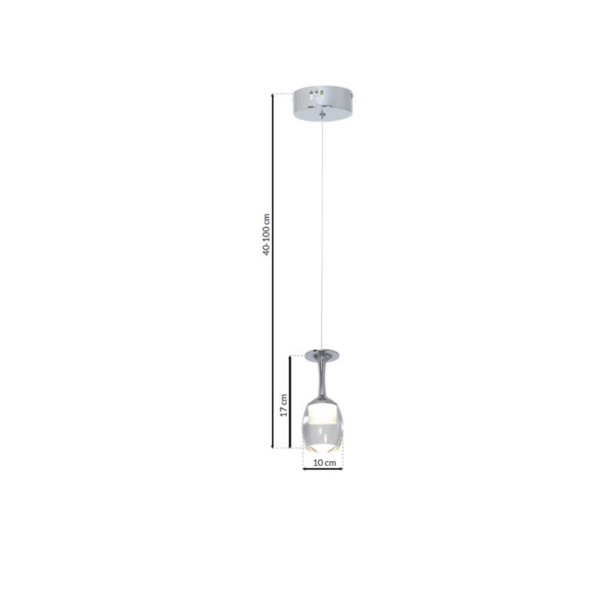 LED Lustr na lanku COPPA 1xLED/5W/230V