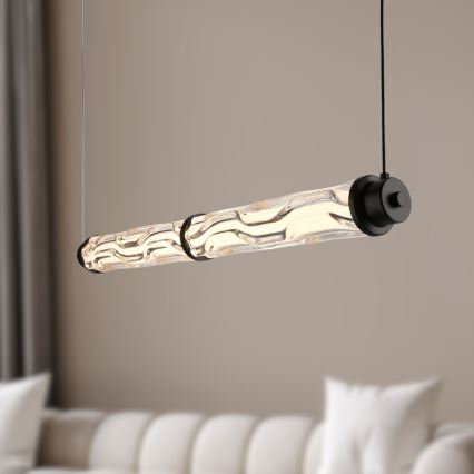 LED Lustr na lanku CORTE LED/18W/230V černá